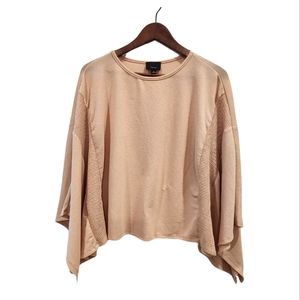 Lumiere Oversized Poncho Style Knit Top | Cream Color | Size M